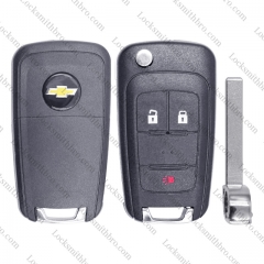 2010-2019 Chevrolet  GMC /Buick  3-Button Flip Key Shell (OHT01060512)