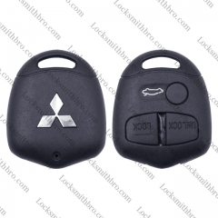 LockSmithbro New ForMitsubishi 3 button Key with LOGO without blade