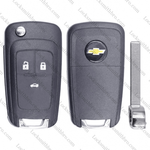 LockSmithbro 3 Button Chevrolet Cruze Flip Remote Key Shell