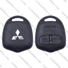 LockSmithbro New ForMitsubishi 2 button Key with LOGO without blade