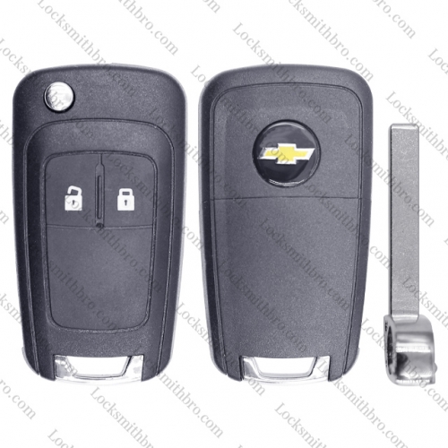 LockSmithbro  2 Button Chevrolet Flip Remote Key Shell