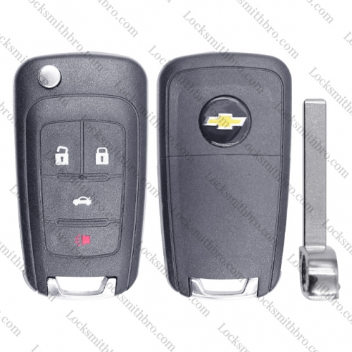 LockSmithbro 4 Button Chevrolet Cruze Modified Folding Flip Remote Key Shell