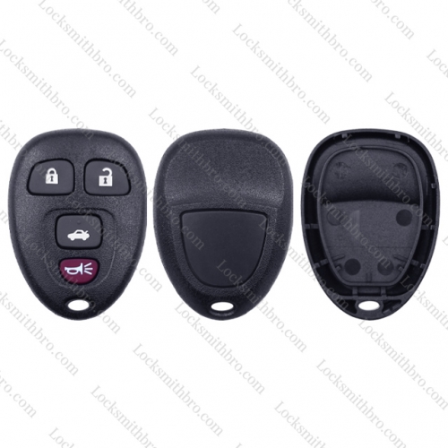 LockSmithbro GM 4 Button Remote Key Shell Without Battery Place