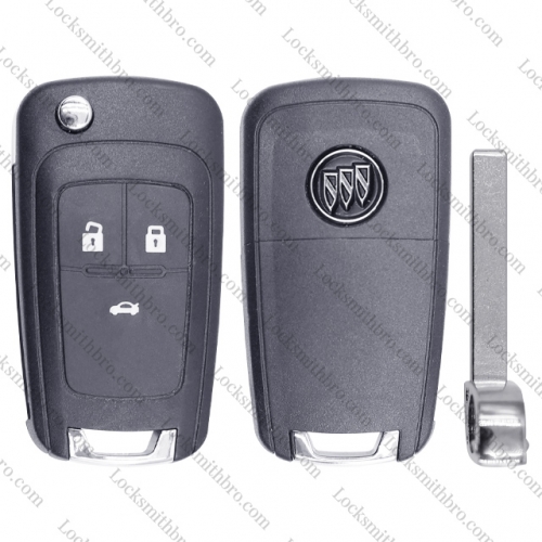 3 Button Buick Folding Flip Remote Key Shell