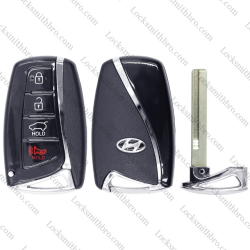 LockSmithbro 4 Button ForHyundai Smart Remote Key Shell  With Logo( SUV)