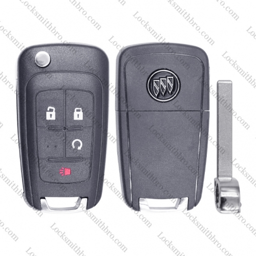 4 Button Buick Folding Flip Remote Key Shell