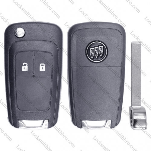 2 Button Buick Folding Flip Remote Key Shell