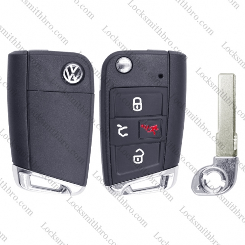 4Button VW MQB Smart key shell