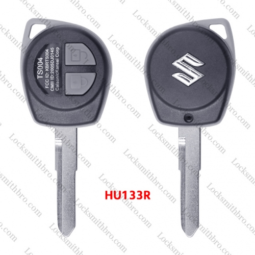 LockSmithbro With Button Part HU133R blade With Logo 2 Button Suzuk Remote Key Shell Case
