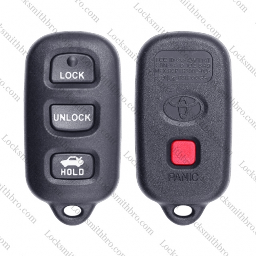 LockSmithbro Toyot 3+1 button remote key shell