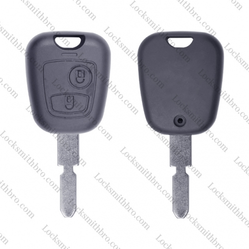 LockSmithbro 406(NE78) Blade ForCitroen 2 Button Remote Key Without Logo