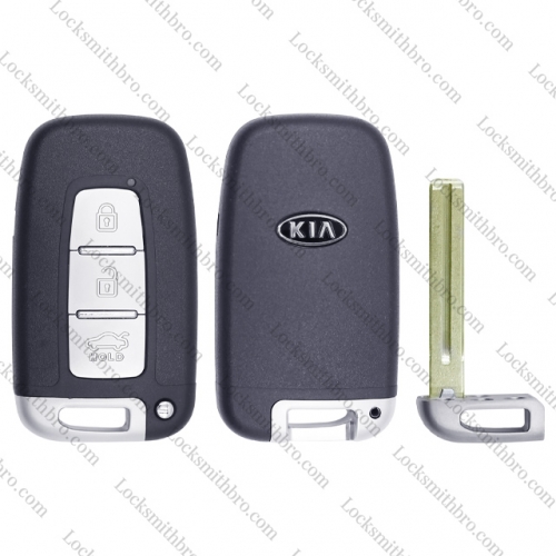 LockSmithbro 3 Button With Blade Kia Smart Key Shell With Logo