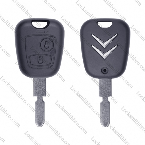 LockSmithbro 406 Blade ForCitroen 2 Button Remote Key Shell With Logo