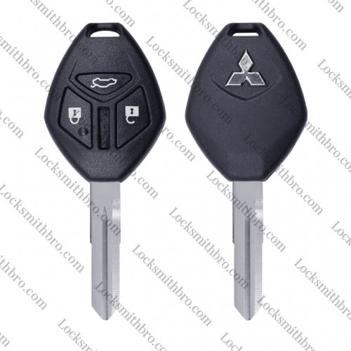 LockSmithbro 3 Button with Logo ForMitsubishi Remote Key Shell Case