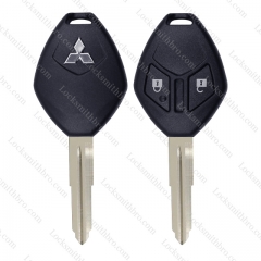 LockSmithbro 2 Button Left Balde No Logo ForMitsubishi Remote Key Shell Case