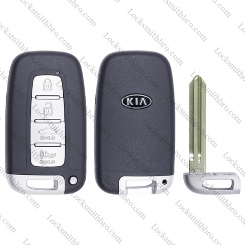 LockSmithbro 4 Button With Left Blade Kia Smart Key Shell With Logo