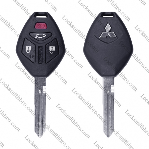 LockSmithbro 3 +1button With Logo ForMitsubishi Remote Key Shell Case