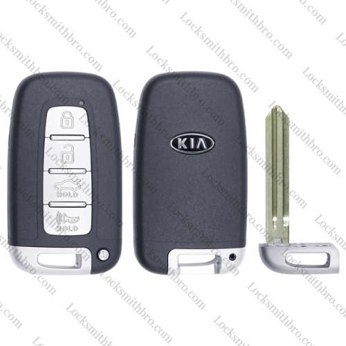 LockSmithbro 4 Button With Right Blade Kia Smart Key Shell With Logo