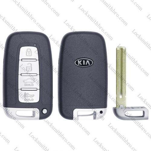 LockSmithbro 4 Button With Blade Kia Smart Key Shell With Logo