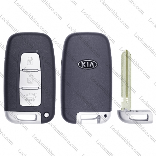 LockSmithbro 3 Button With Left Blade Kia Smart Key Shell With Logo