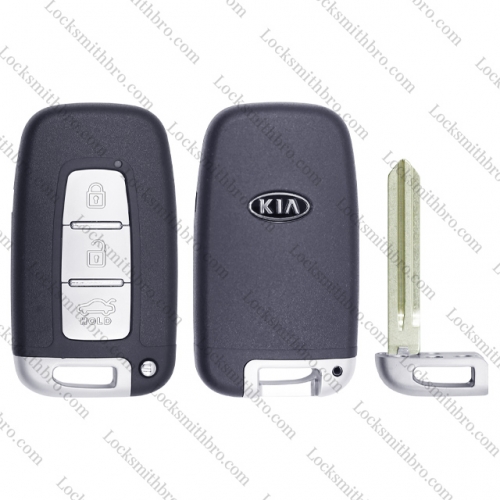 LockSmithbro 3 Button With Right Blade Kia Smart Key Shell With Logo