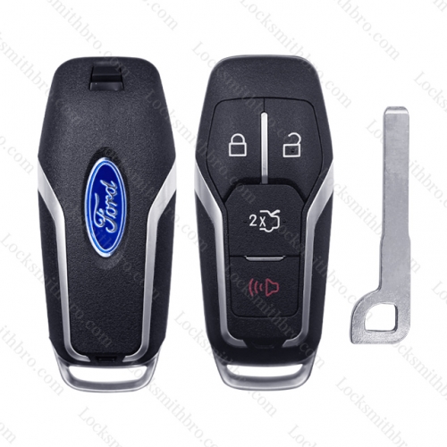 Ford 4 button smart key card shell
