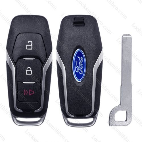 3 button Ford remote key shell with logo