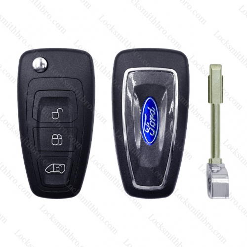 3 Button with Logo Ford Smart Remote Key Shell