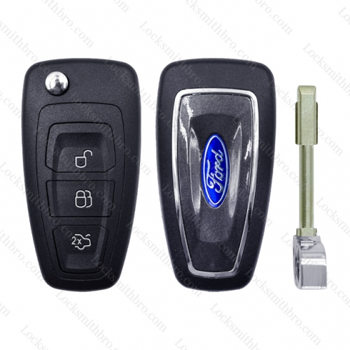 3 Button with Logo Ford Smart Remote Key Shell