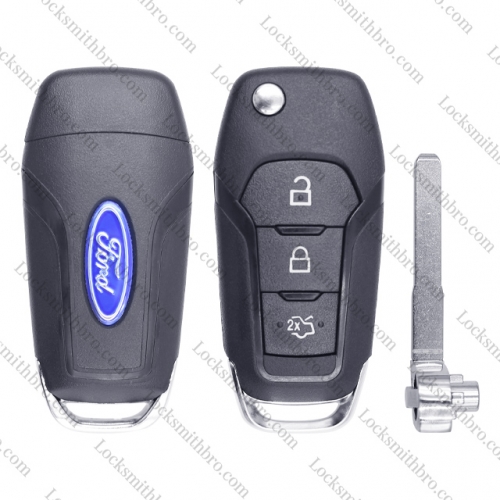 LockSmithbro Ford 3 button flip key shell
