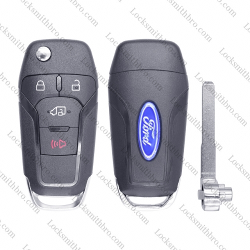 4 Button with Logo Ford Smart Remote Key Shell