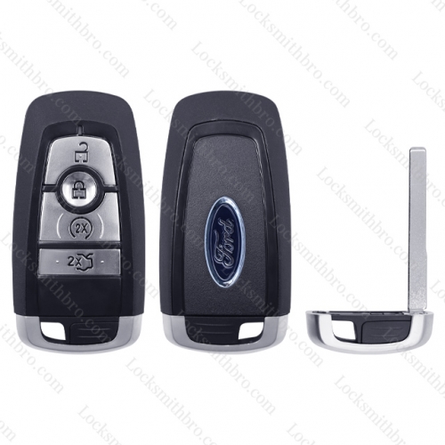 LockSmithbro ford 4 button smart key card shell with blade