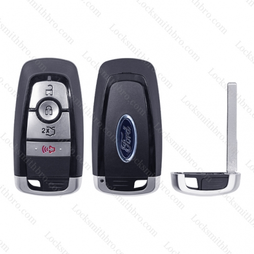 Ford 4 button smart key card shell with blade