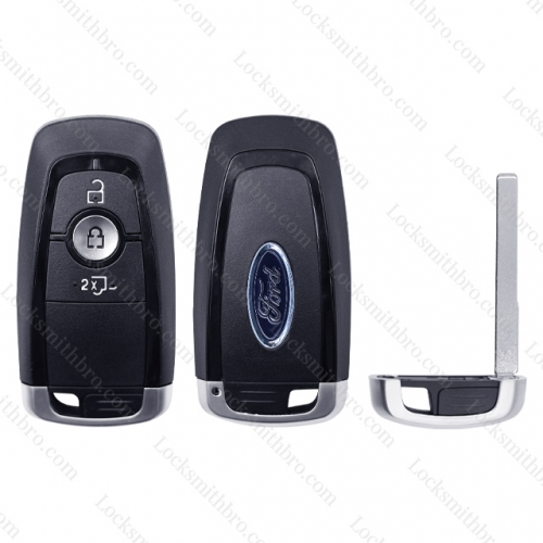 Ford 3 button smart key card shell with blade