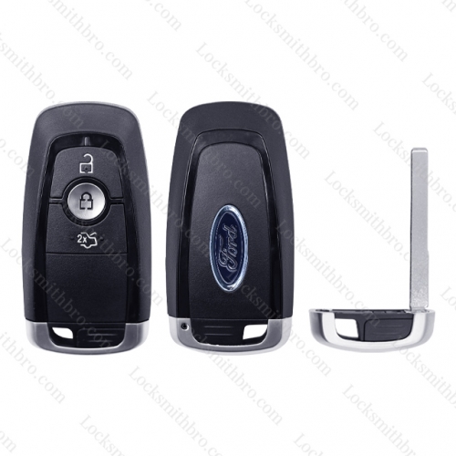 Ford 3 button smart key card shell with blade
