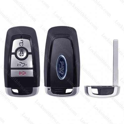 Ford 3+1 button smart key card shell with blade