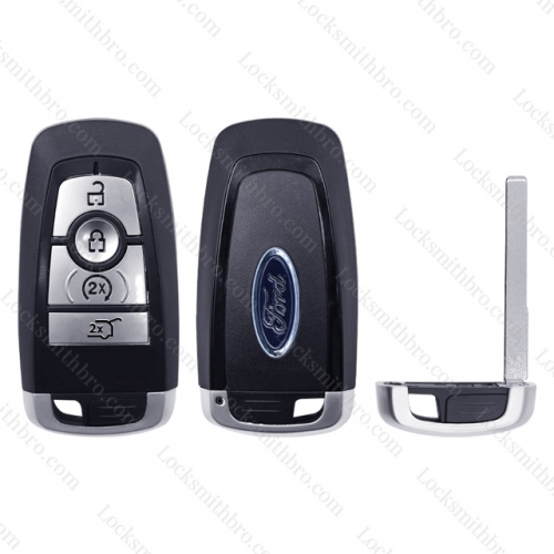 Ford 4 button smart key card shell with blade