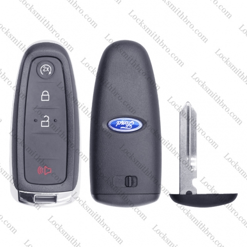 3+1 Button with Logo Ford Smart Remote Key Shell(HU75 Blade)