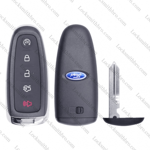 LockSmithbro 4+1 Button with Logo Ford Smart Remote Key Shell