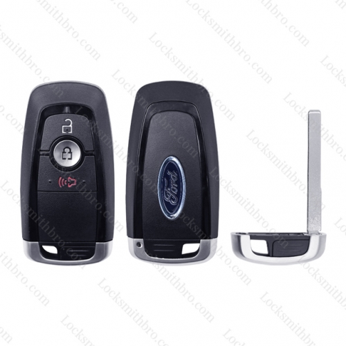 Ford 3 button smart key card shell with blade