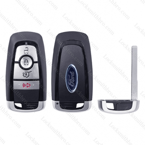 Ford 4 button smart key card shell with blade