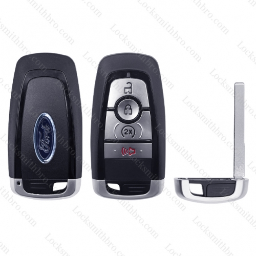 Ford 4 button smart key card shell with blade