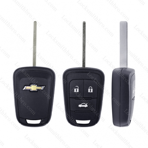 LockSmithbro 3 Button Chevroet Key Blank Shell With Logo