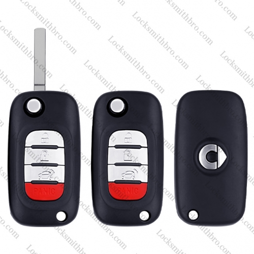 Benz 3+1 button New smart key shell with Logo for Benz smart