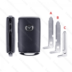 Locksmithbro 2 Buttons Replacement Key Shell FOB for Mazda WAZSKE13D03 (Shell Only)