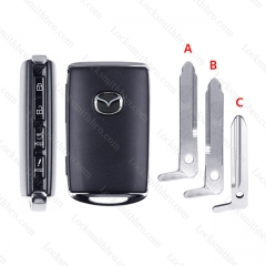 Locksmithbro 4 Buttons Replacement Key Shell FOB for Mazda WAZSKE13D03 (Shell Only)