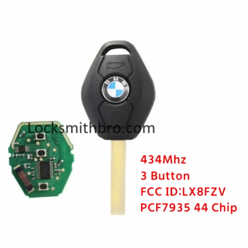 LockSmithbro BMW EWS Systerm 3 Button 7935 Chip 434MHZ Remote 7935 Chip 434MHZ HU92