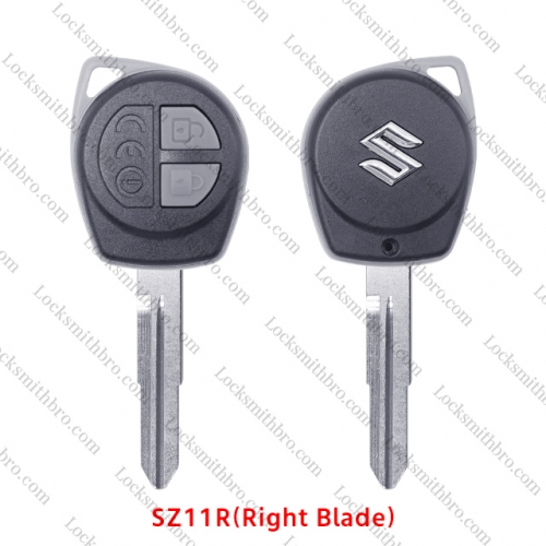 LockSmithbro With Button Part SZ11R(Right Blade) blade with Logo 2 Button Suzuk Remote Key Shell with CEO words