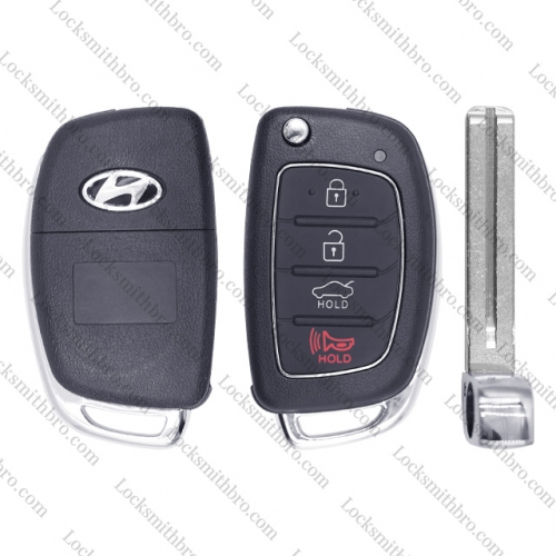 LockSmithbro 4 button blank for modern key fob housings with logo