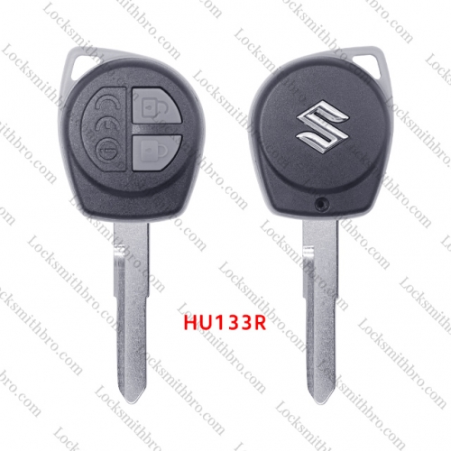LockSmithbro With Button Part HU133R blade with Logo 2 Button Suzuk Remote Key Shell with CEO word
